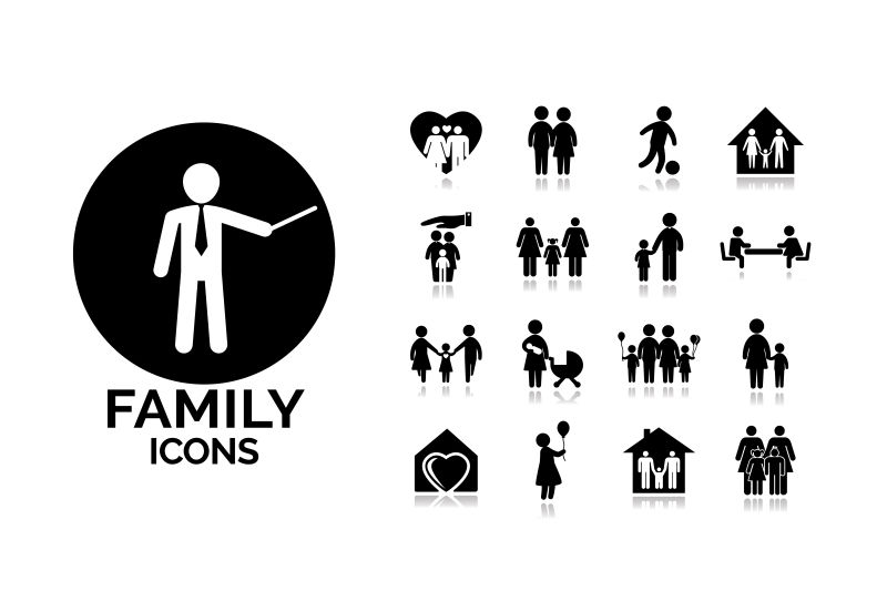 矢量家庭生活图标