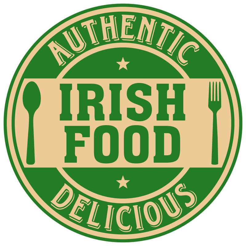 矢量爱尔兰食品标签