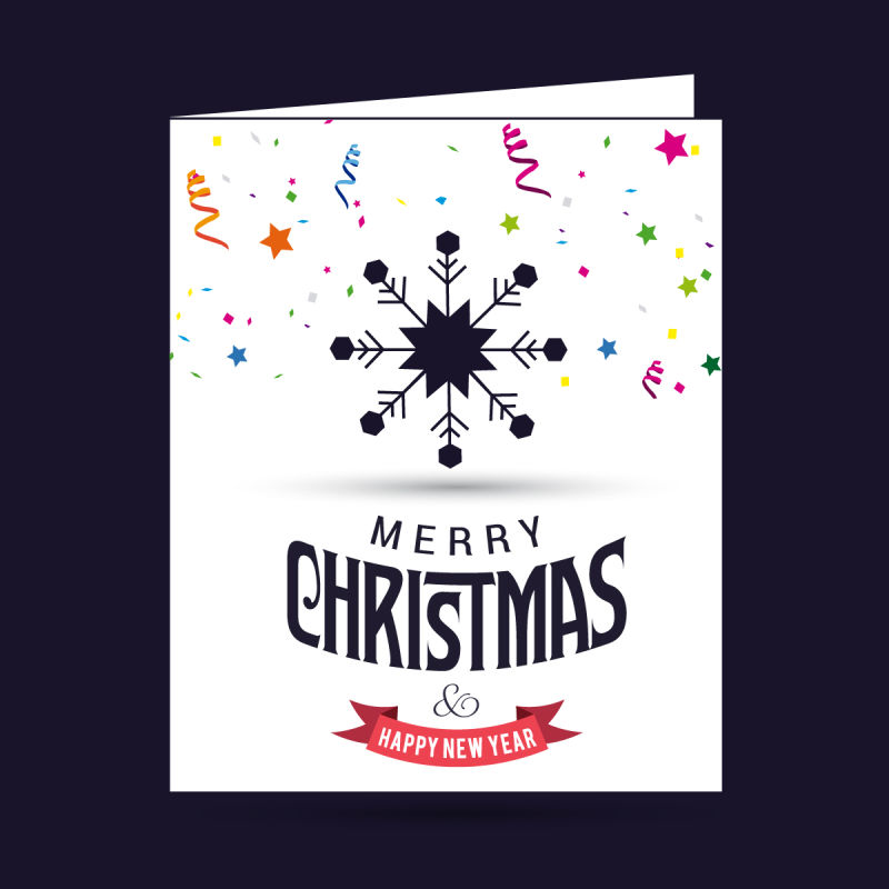 圣诞主题宣传册封面矢量设计
