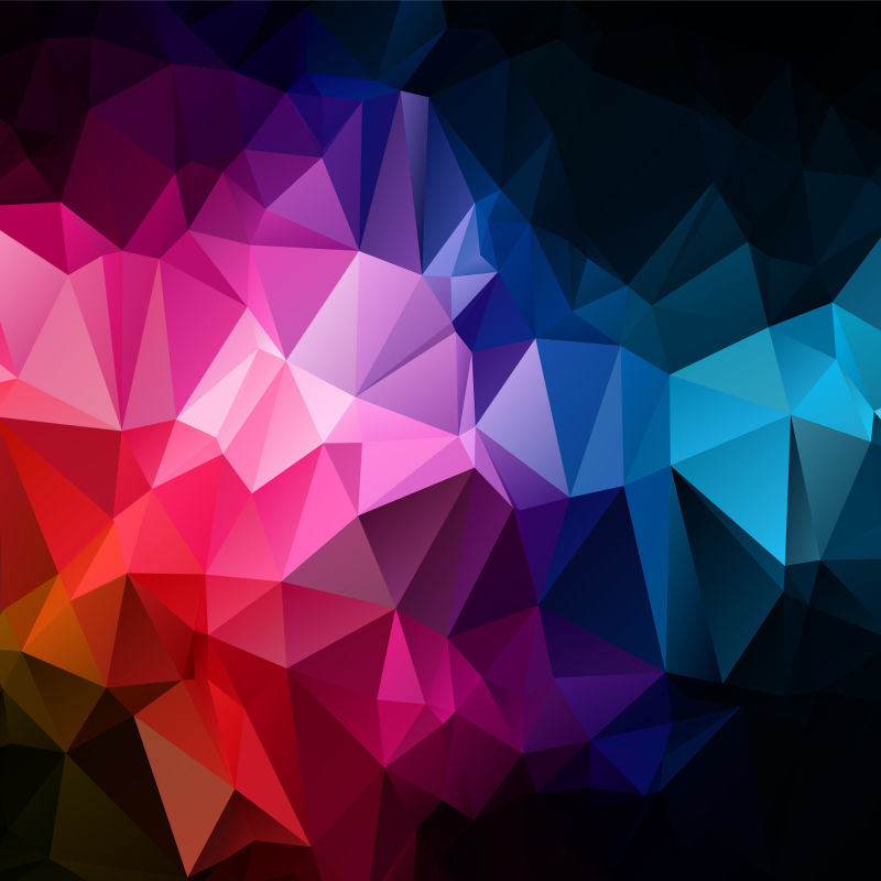 矢量抽象彩色立体三角背景