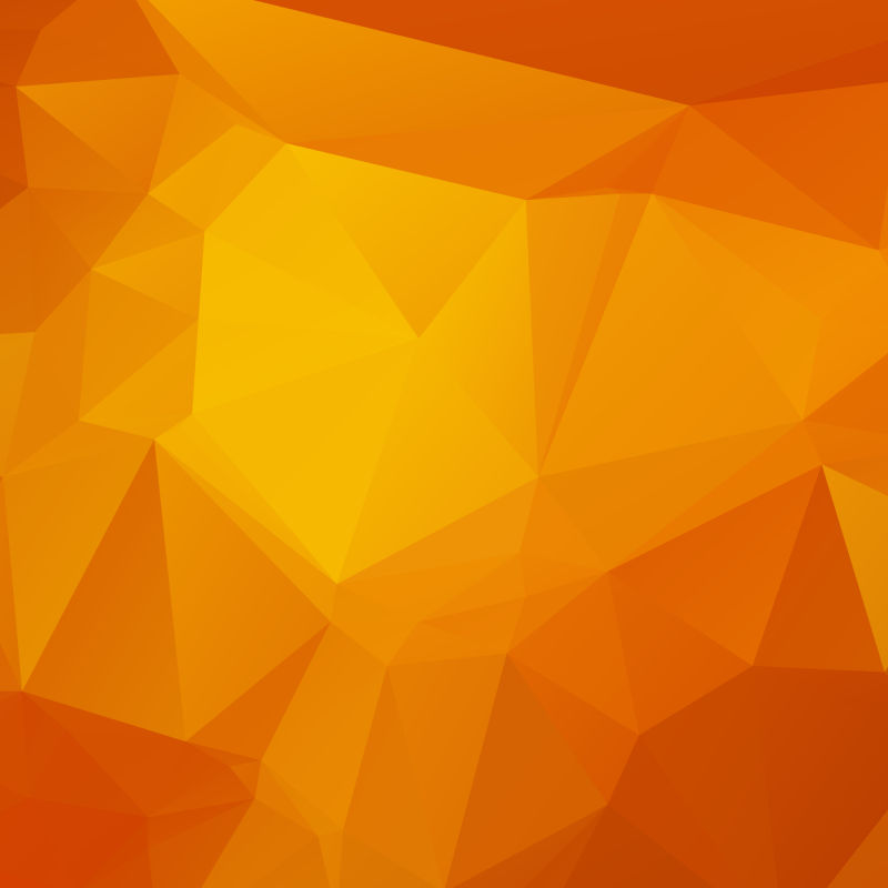 矢量橙色抽象立体三角背景