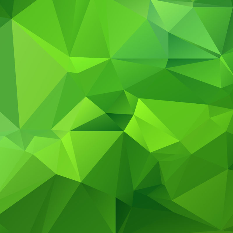 抽象绿色立体三角背景矢量