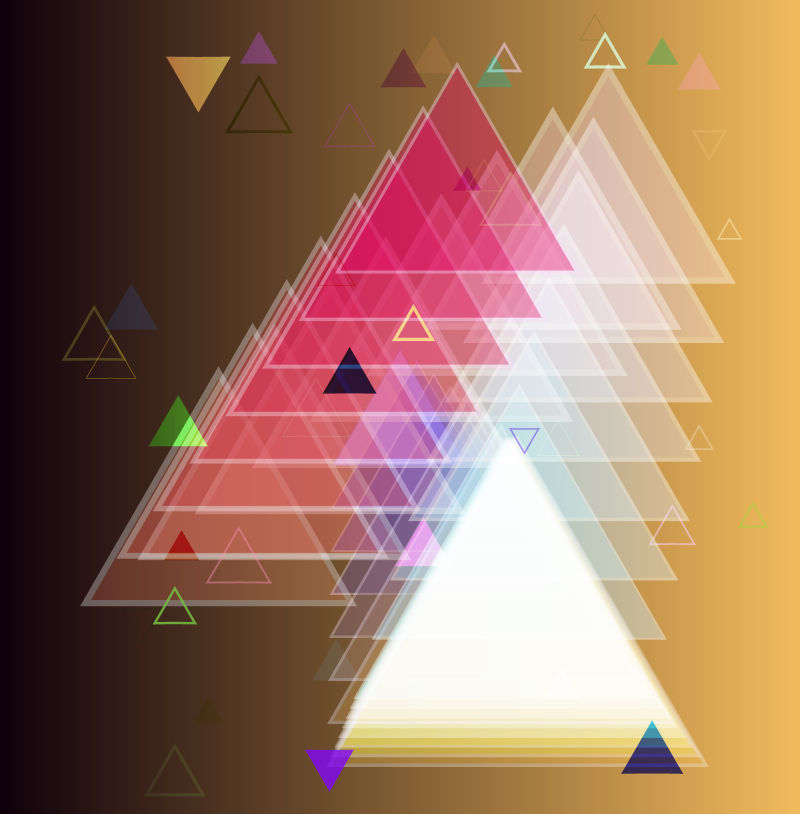 动态彩色三角叠影矢量背景