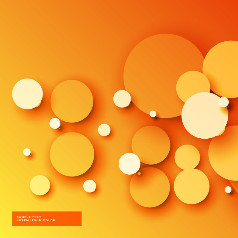 矢量明亮橙色元素抽象现代背景