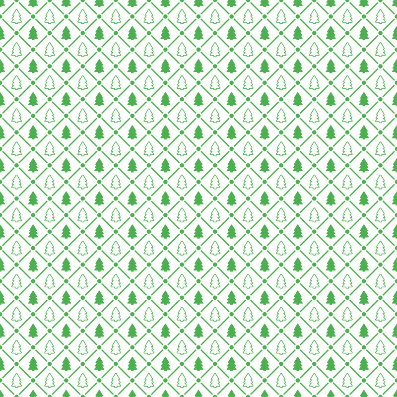 无缝模式绿色圣诞树矢量