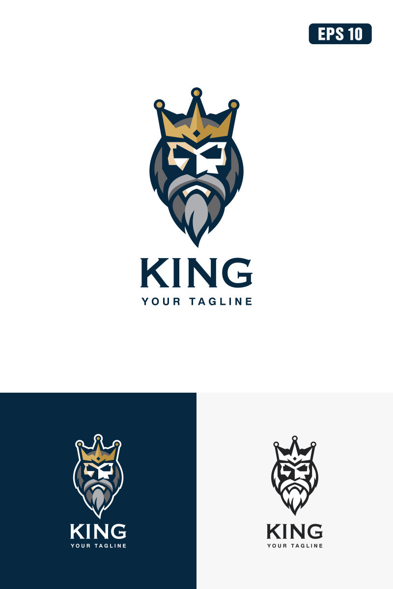 抽象矢量国王标志设计