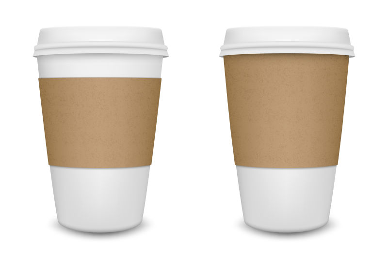 创意矢量空白咖啡杯包装设计