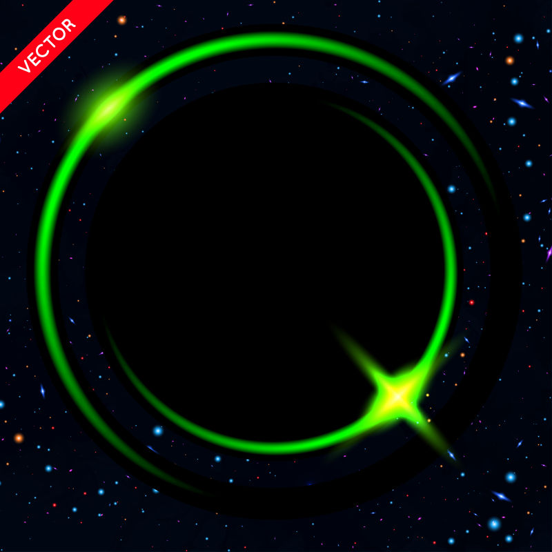 矢量的抽象绿色圆环背景