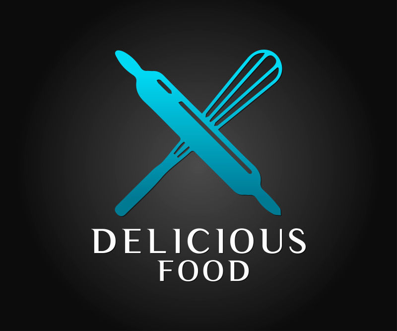 美味食物工具矢量创意logo设计
