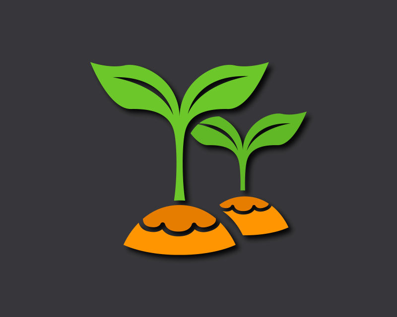 矢量设计绿植生产初期logo