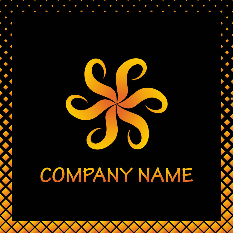 华丽的企业金色logo