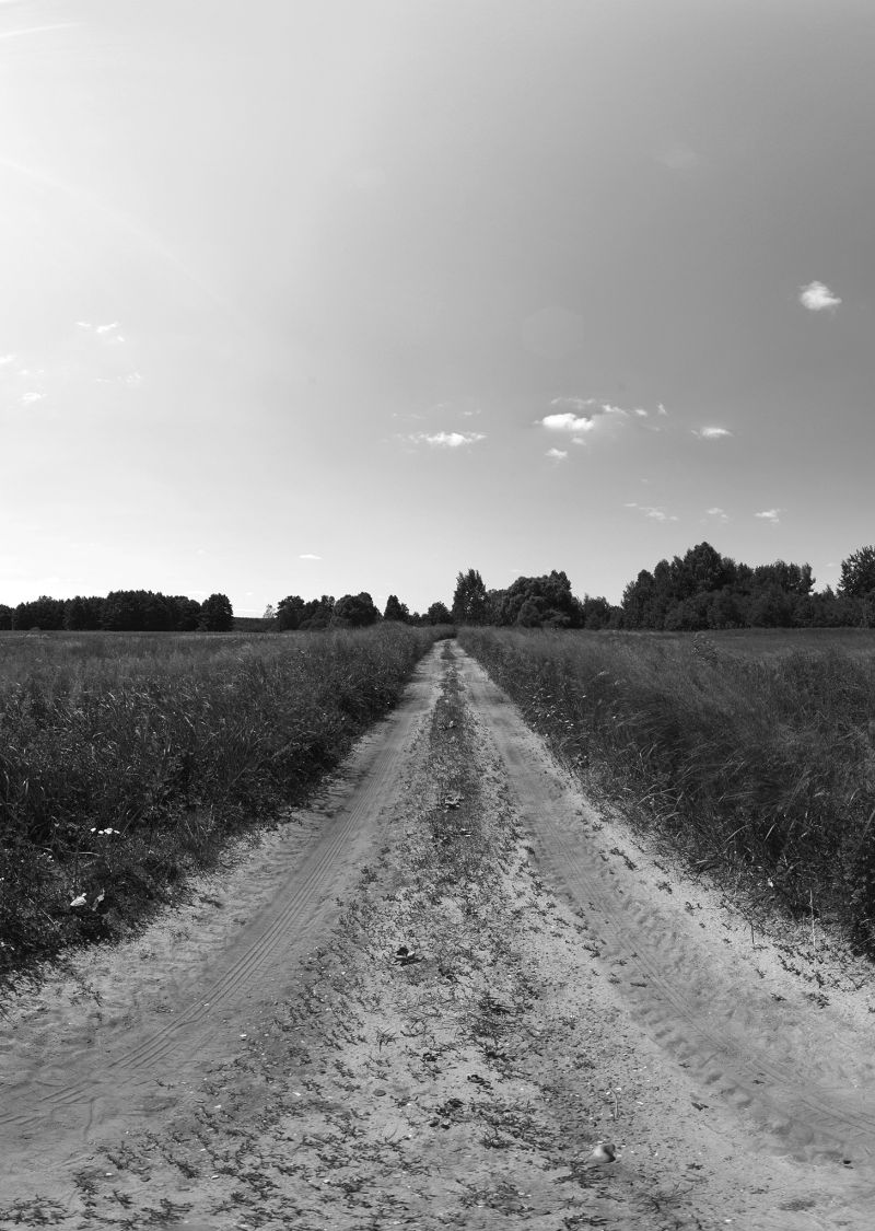 灰色的乡间小路