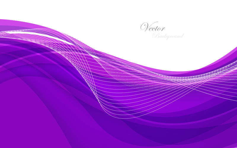 矢量紫色波纹图案背景设计