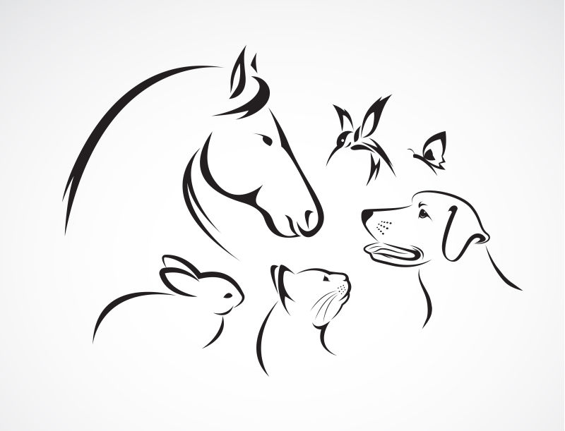 矢量动物集logo设计