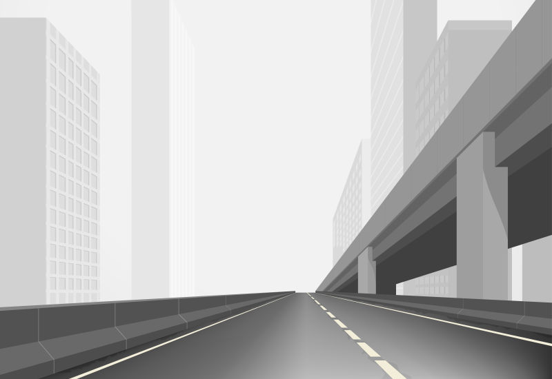 城市高速道路插图矢量设计