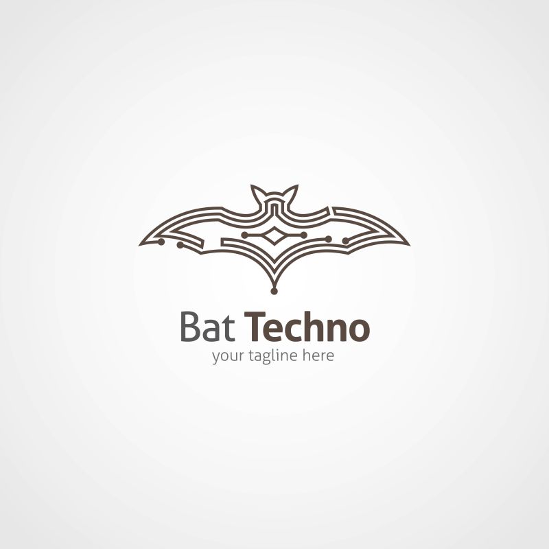 矢量蝙蝠动物logo
