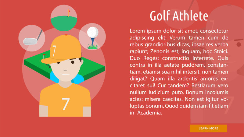 矢量高尔夫运动员概念插图