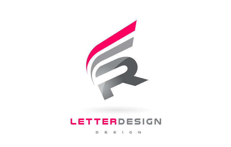 矢量创意R字母logo设计