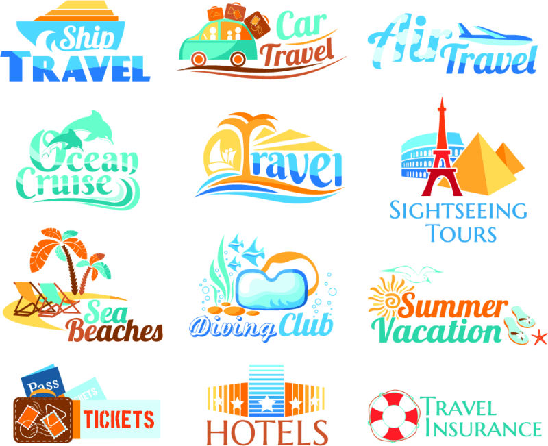 矢量旅行logo与图标