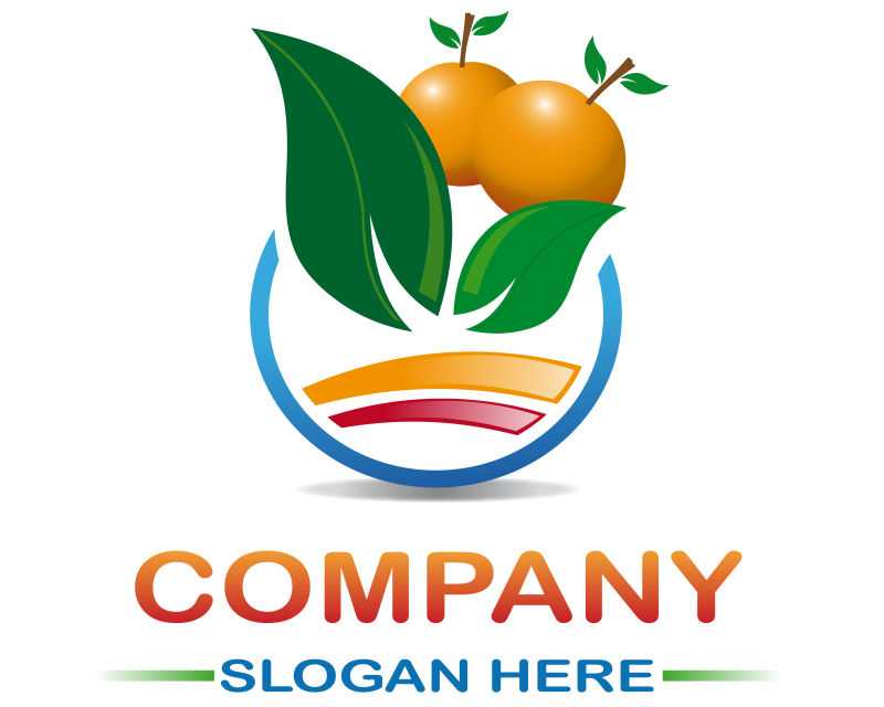 矢量水果公司标志logo设计