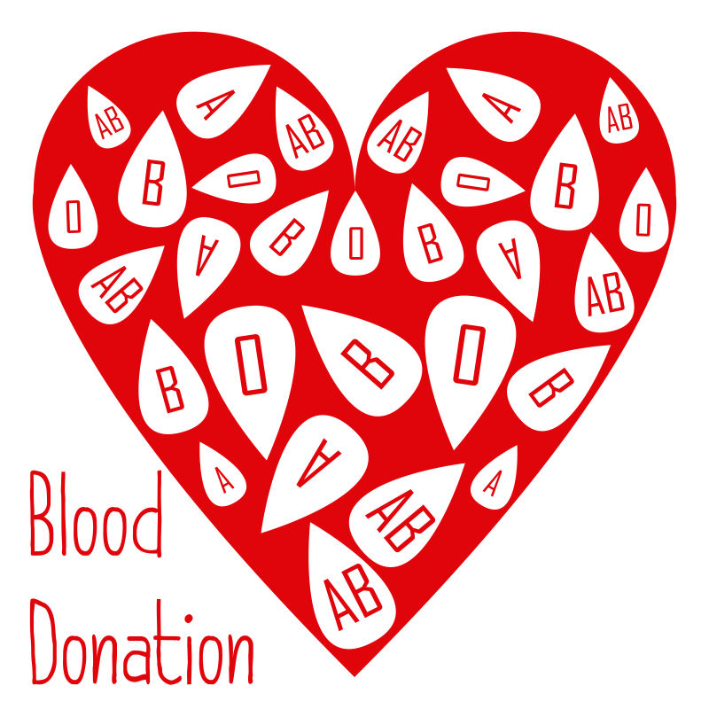 创意献血概念插图矢量设计