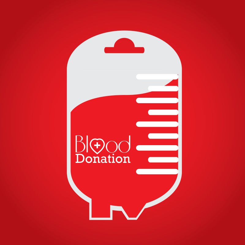 矢量血袋献血概念