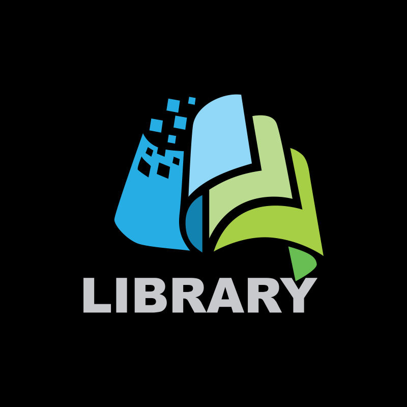 矢量藏书馆商业logo标志