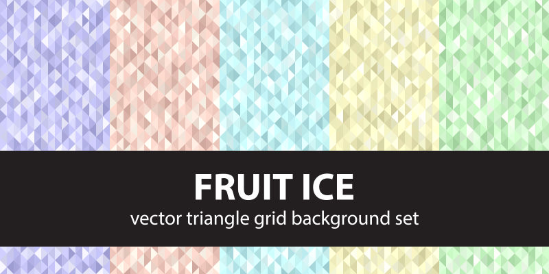 创意矢量水果冰配色的几何无缝背景