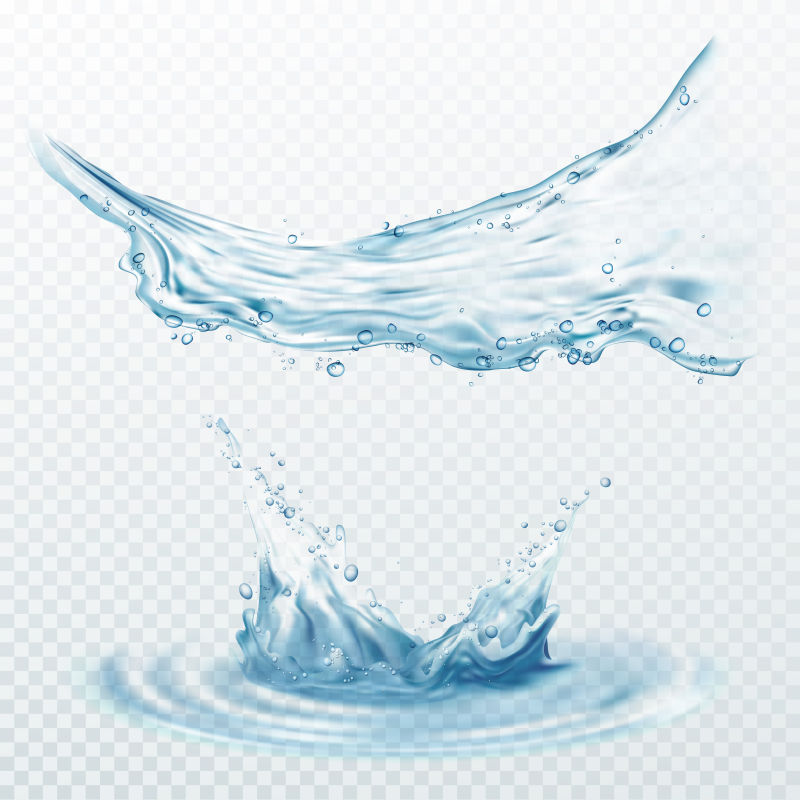 创意矢量透明水设计元素