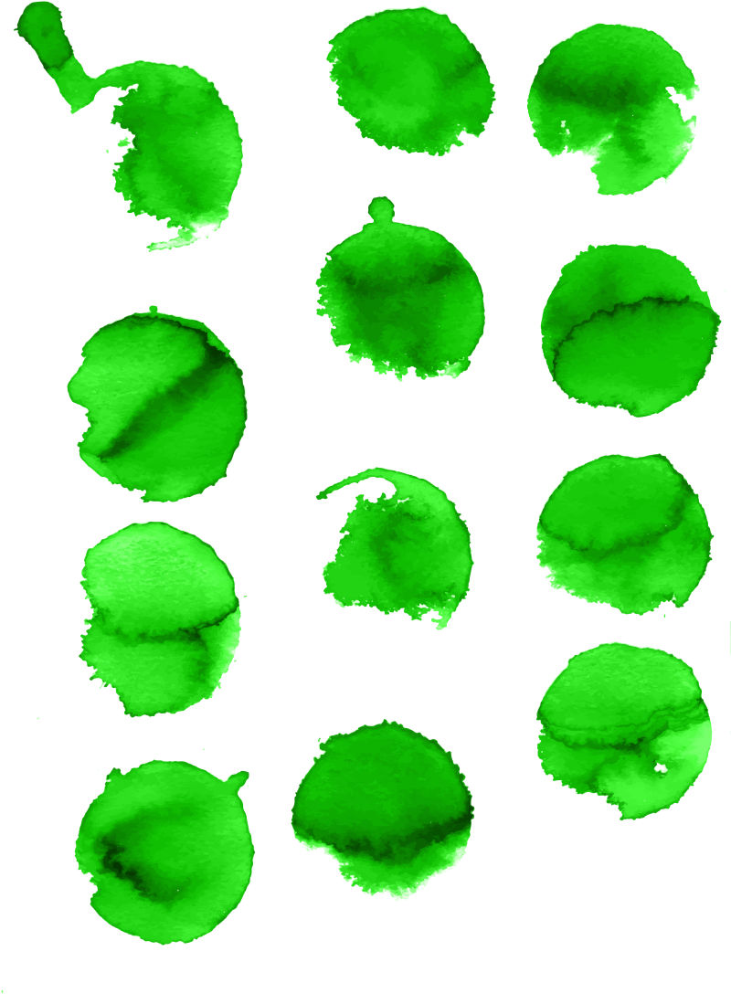 抽象矢量绿色水彩纹理设计元素