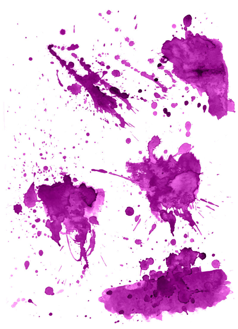 创意矢量紫色水彩画纹理