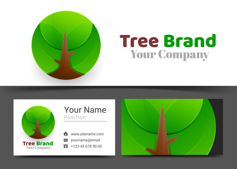 矢量树生态绿色有机植物企业标志