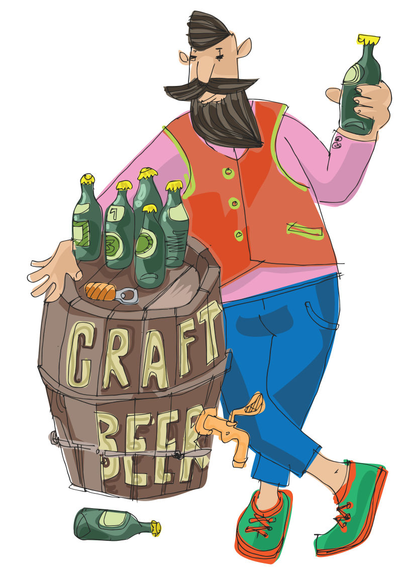 工艺啤酒供应商胡须嬉皮士自酿原汁啤酒美食节和啤酒节