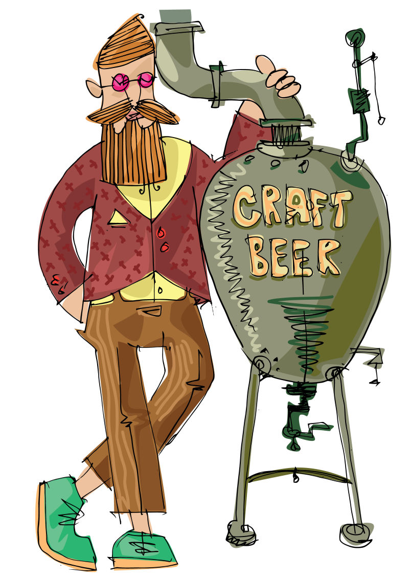 工艺啤酒供应商胡须嬉皮士自酿原汁啤酒美食节和啤酒节