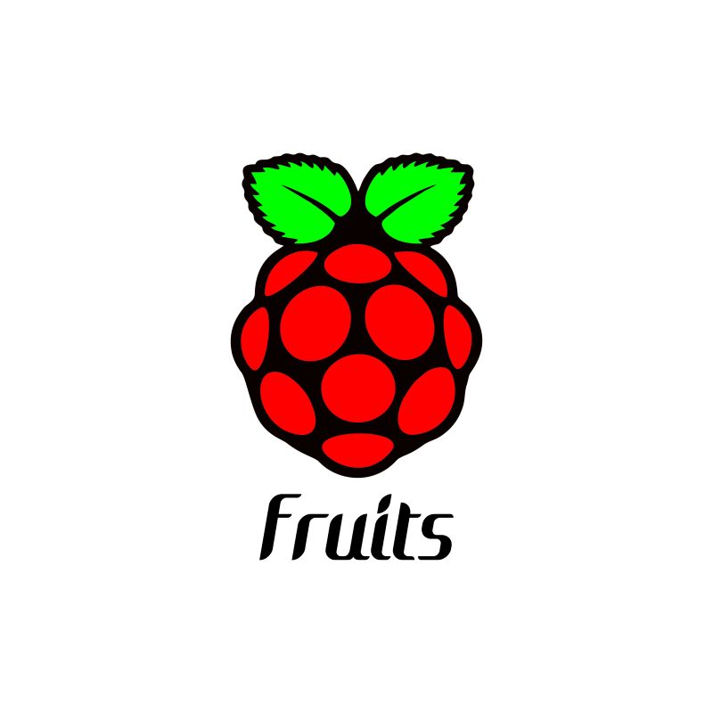 抽象矢量红莓元素标志平面设计