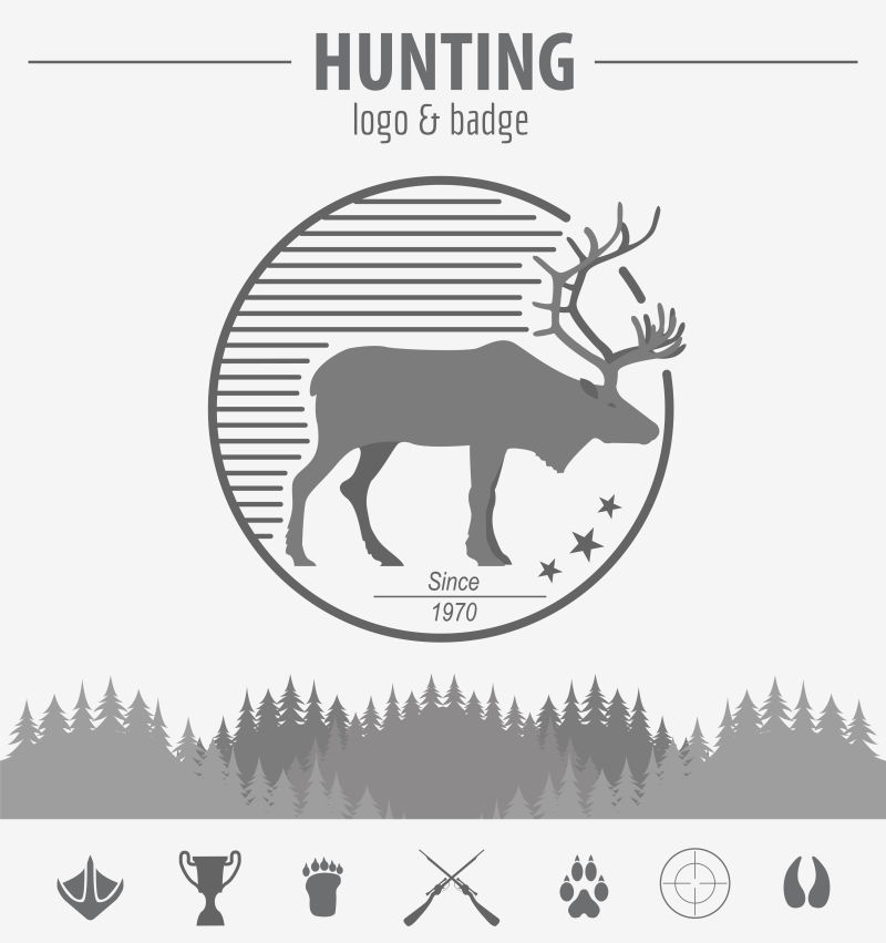 创意狩猎标志矢量设计