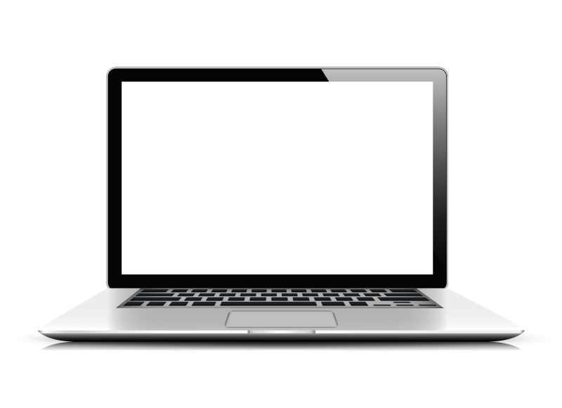 抽象矢量白屏的笔记本电脑设计插图