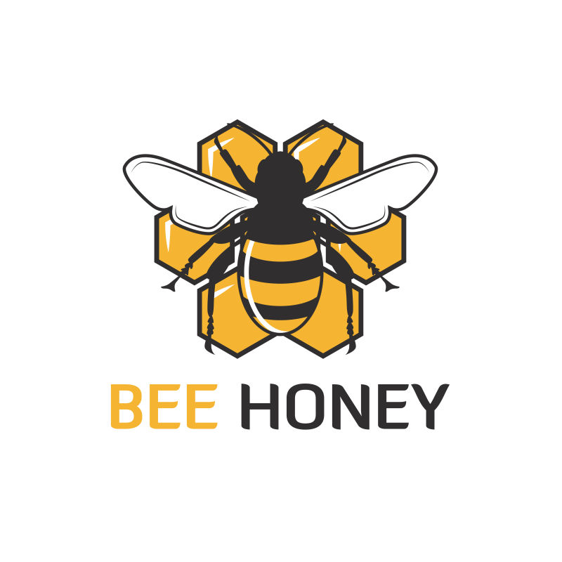 矢量蜜蜂图标设计