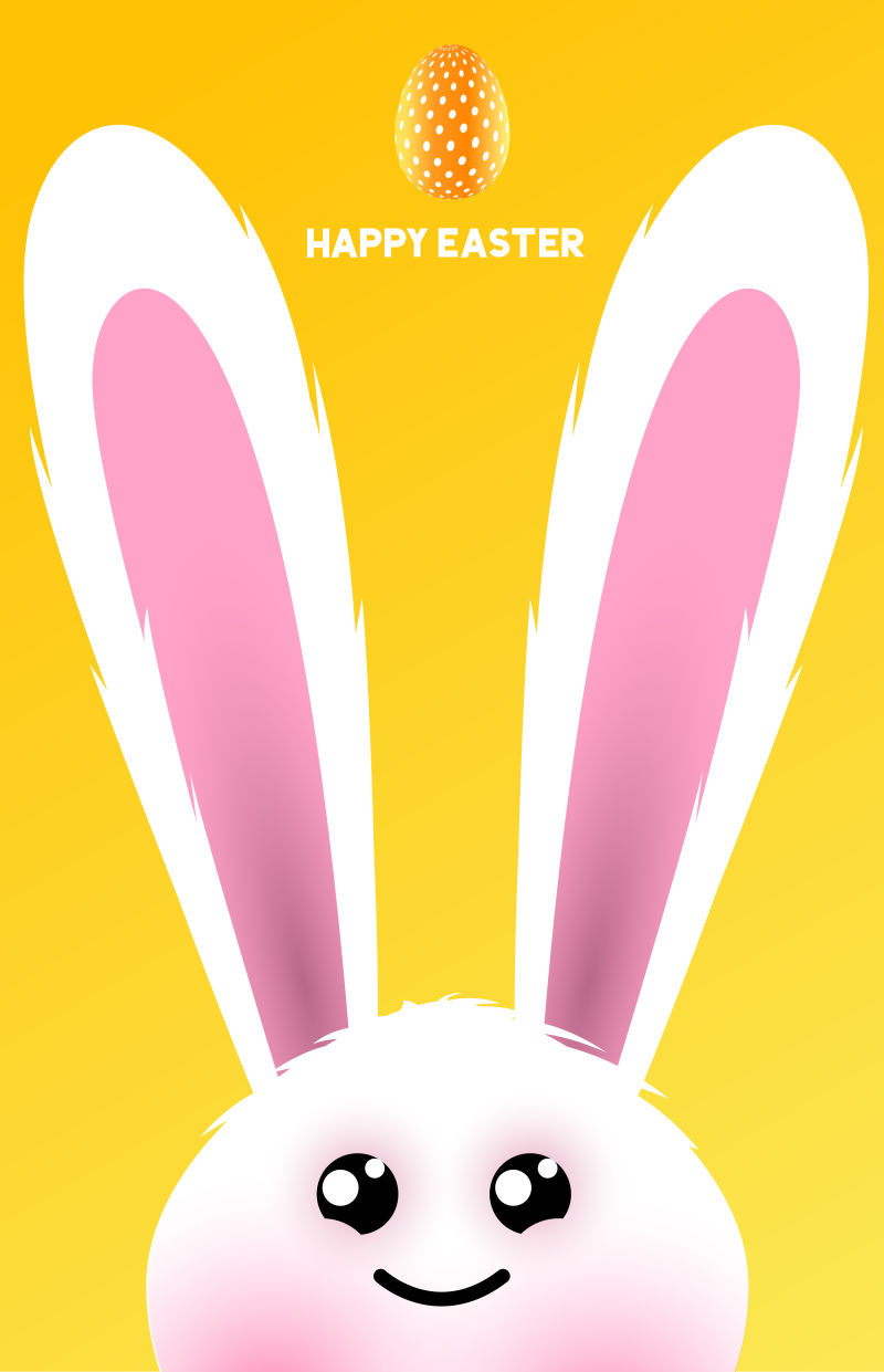 矢量复活节兔子设计插图