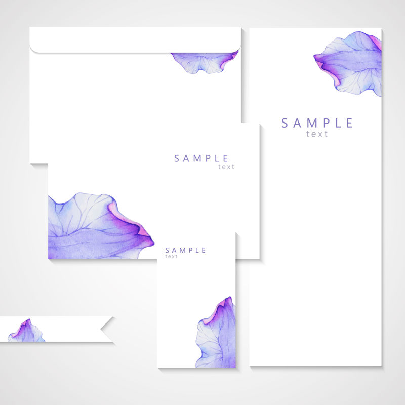 创意矢量紫色花卉元素设计背景设计