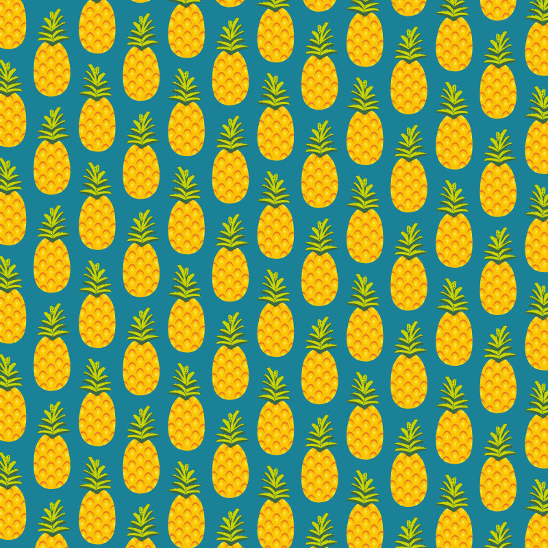 创意卡通菠萝元素装饰无缝背景