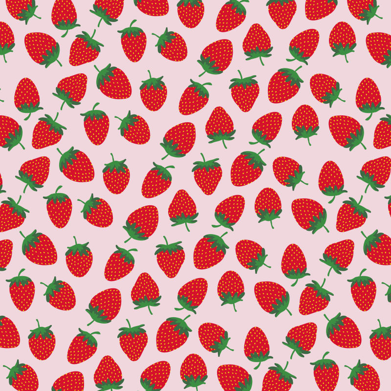 抽象草莓元素装饰无缝背景
