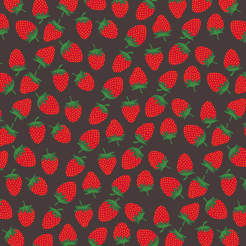 现代草莓图形装饰无缝背景