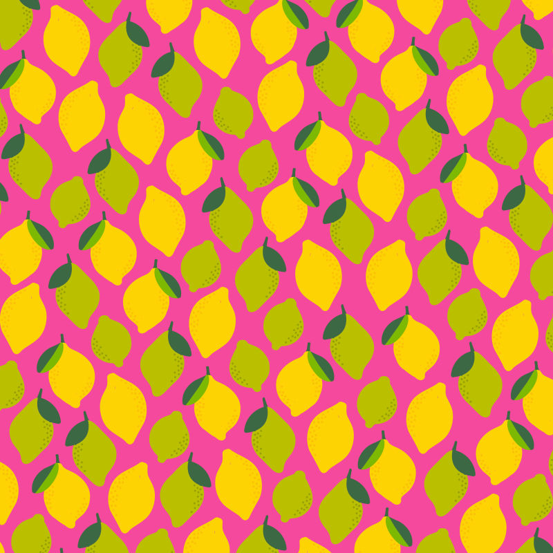 创意现代柠檬元素的装饰平面背景