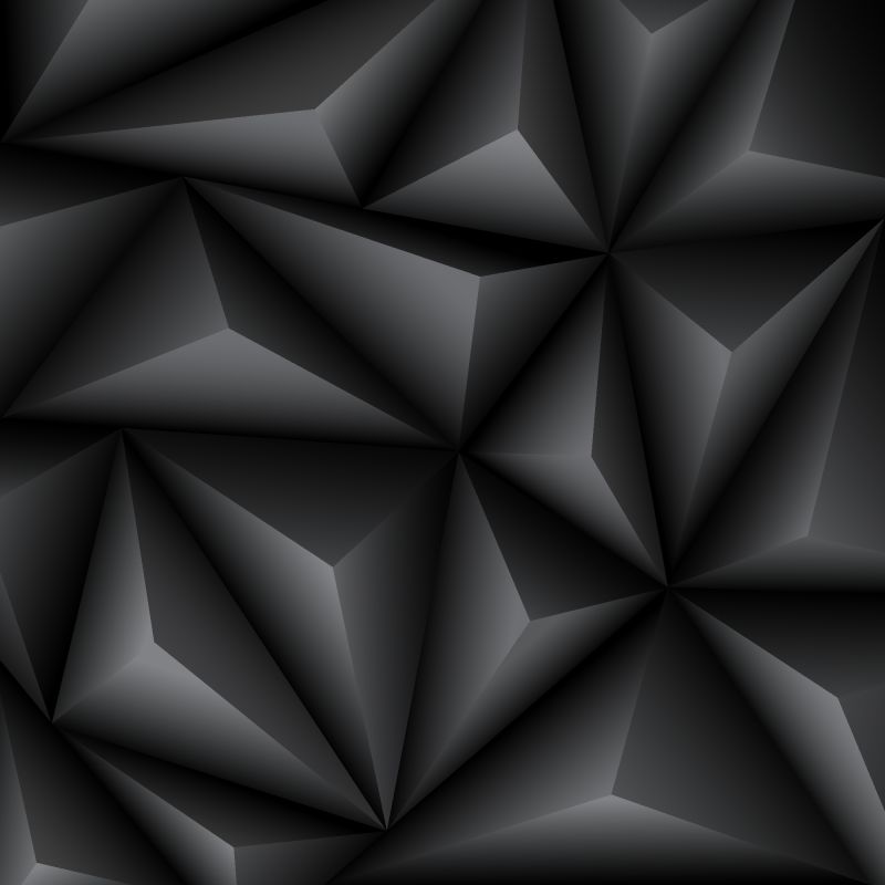 抽象矢量黑色立体几何风格的背景设计
