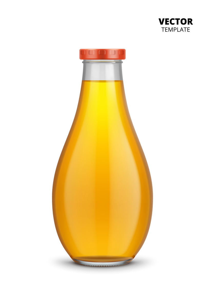 抽象矢量现代果汁瓶设计