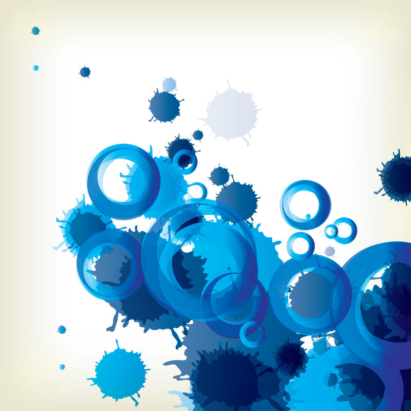 创意矢量蓝色液体元素抽象背景设计