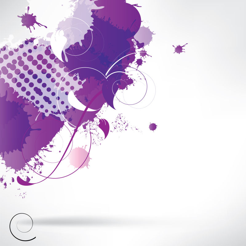 抽象矢量紫色液体元素抽象背景设计