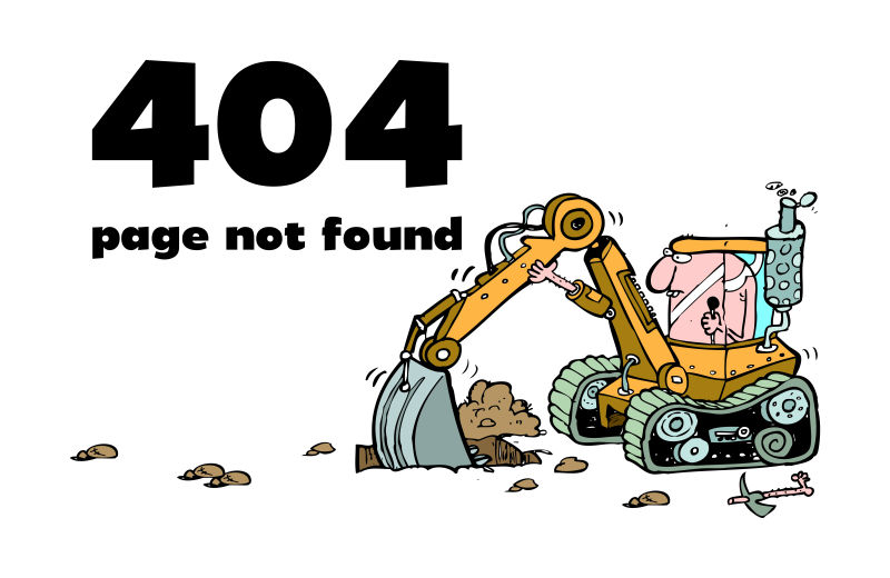 创意矢量现代网页404概念插图设计