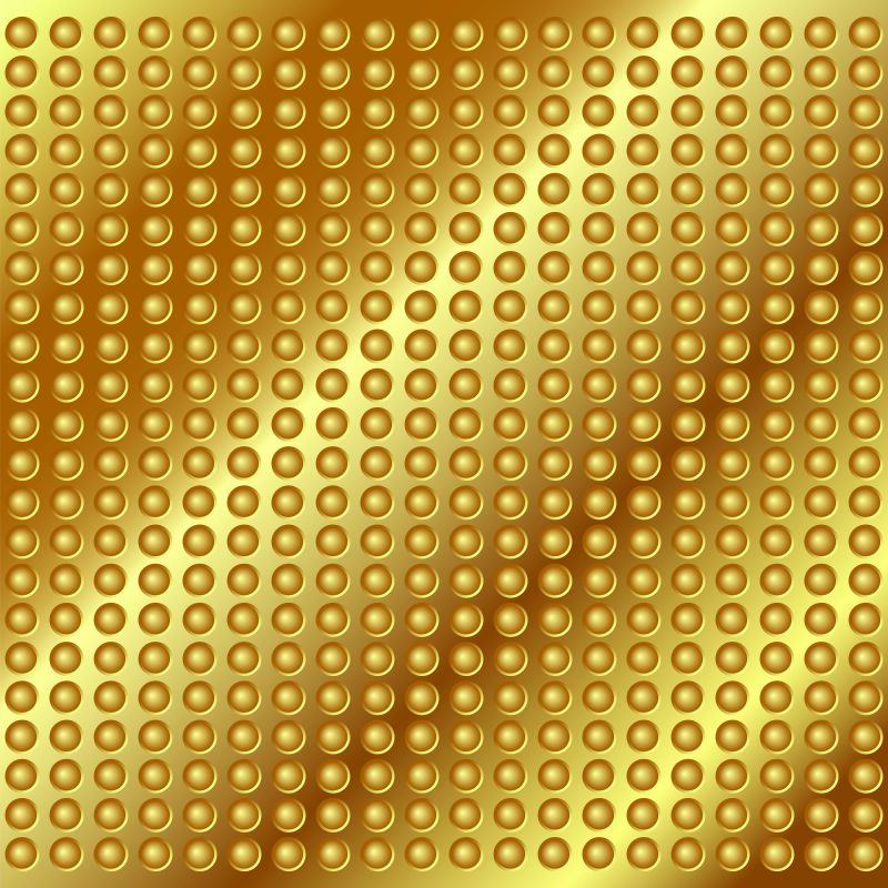 抽象矢量金色球形纹理的金属背景设计